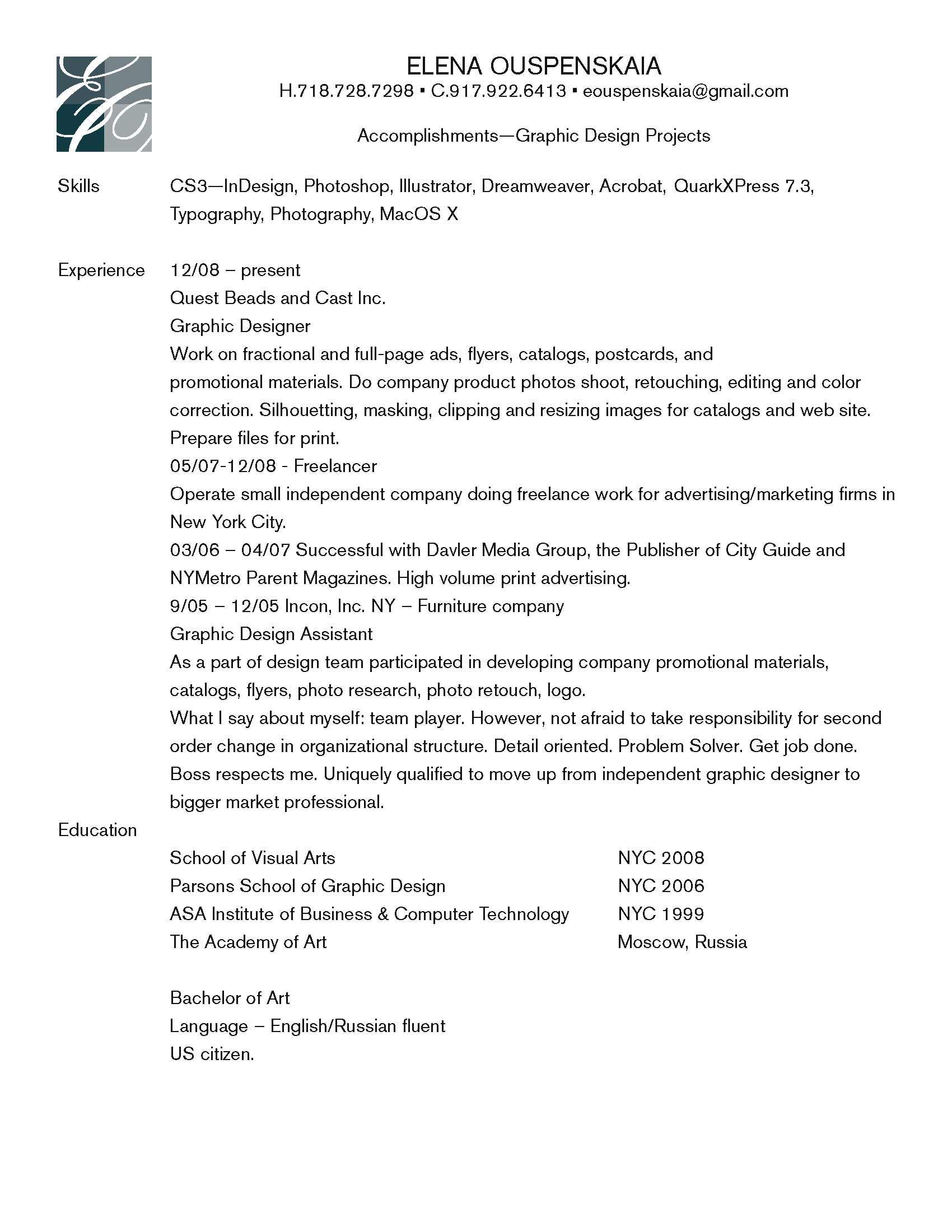 resume